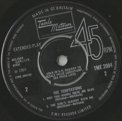 The Temptations : The Temptations (7", EP, Mono)