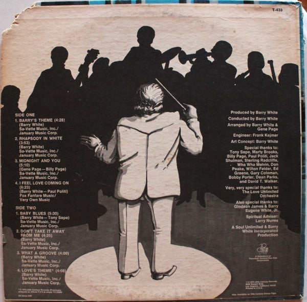 Love Unlimited Orchestra : Rhapsody In White (LP, Album)
