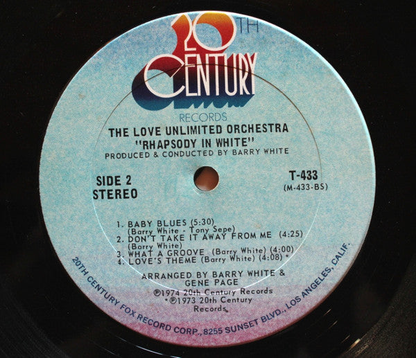 Love Unlimited Orchestra : Rhapsody In White (LP, Album)