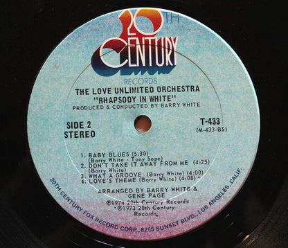 Love Unlimited Orchestra : Rhapsody In White (LP, Album)