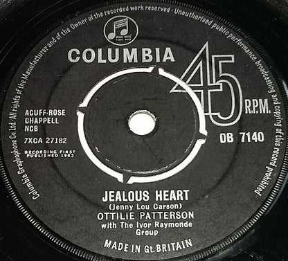 Ottilie Patterson With Ivor Raymonde Orchestra : Jealous Heart (7")