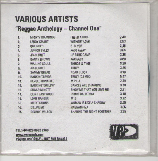 Various : Reggae Anthology - Channel One (CD, Comp, Promo, Pap)