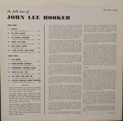 John Lee Hooker : The Folk Lore Of John Lee Hooker (LP, Album, Ste)