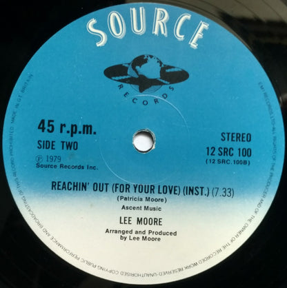 Lee Moore : Reachin' Out (For Your Love) (12")