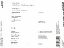 Jan Garbarek - Bobo Stenson Quartet With Palle Danielsson, Jon Christensen : Witchi-Tai-To (CD, Album, RE)