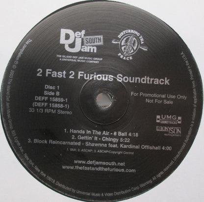 Various : 2 Fast 2 Furious (Soundtrack) (2xLP, Comp, Promo, Cle)