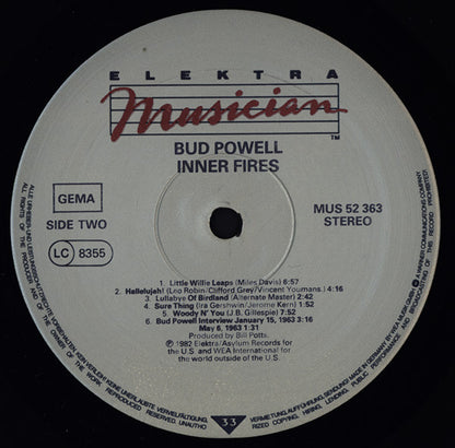Bud Powell : Inner Fires -  The Genius Of Bud Powell (LP, RM)