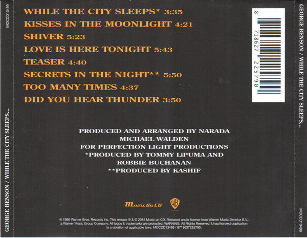 George Benson : While The City Sleeps... (CD, Album, RE, RM)