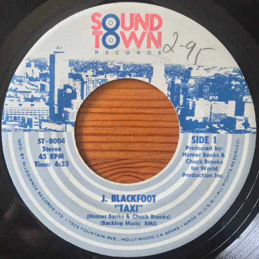 J. Blackfoot : Taxi (7", Single)