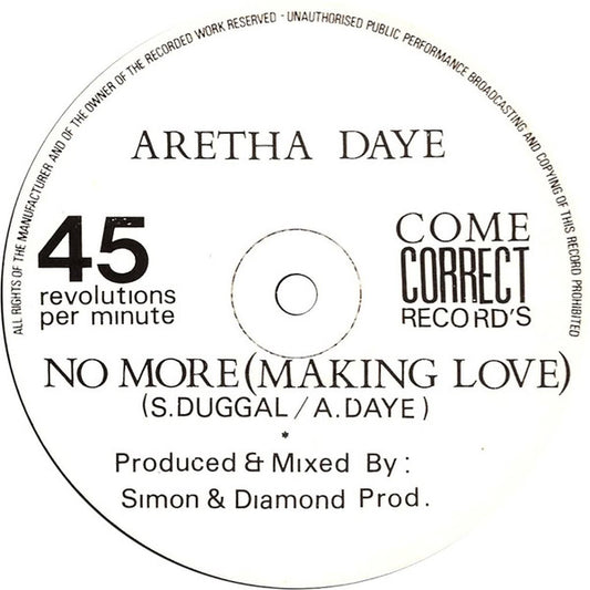 Aretha Daye : No More (Making Love) (12", Single, Ltd)
