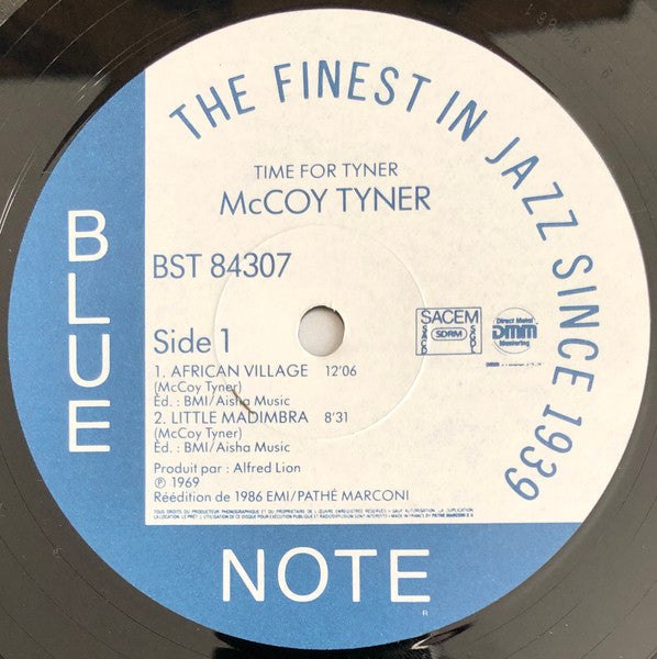 McCoy Tyner : Time For Tyner (LP, Album, RE, DMM)