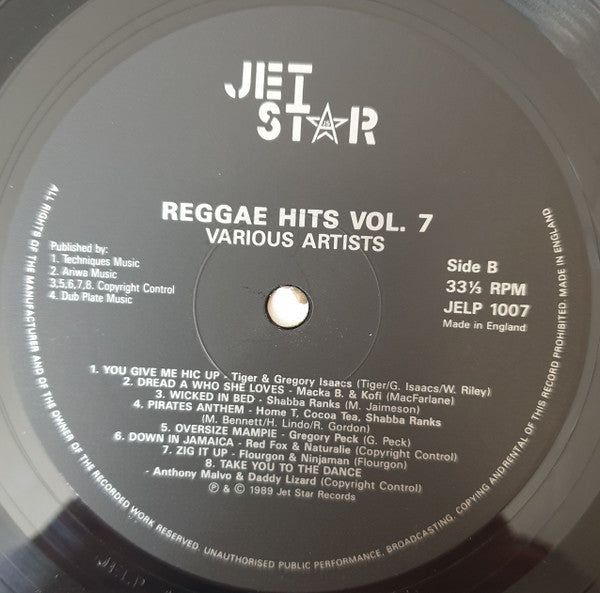 Various : Reggae Hits Vol. 7 (LP, Comp)