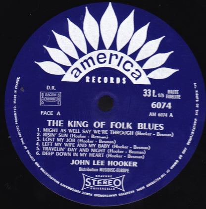 John Lee Hooker : The King Of Folk Blues (LP, RE)