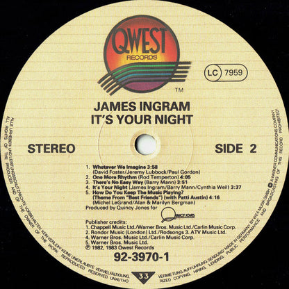 James Ingram : It's Your Night (LP, Album)