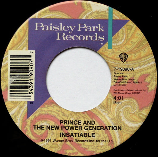 Prince And The New Power Generation : Insatiable (7", Single)