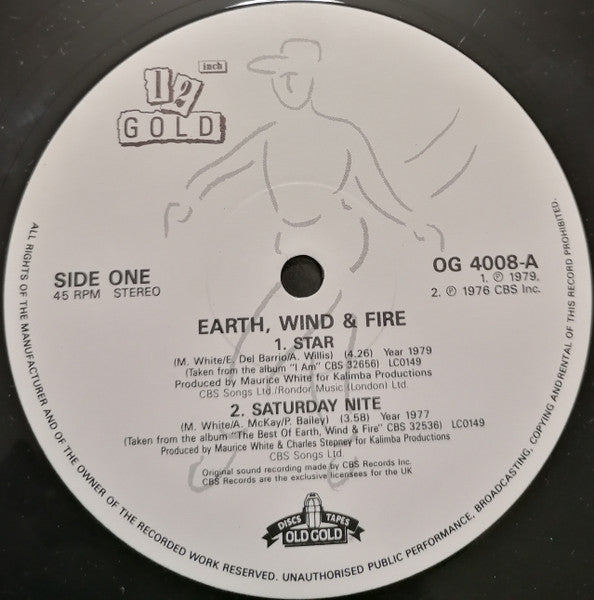 Earth, Wind & Fire : Star / Saturday Nite / After The Love Has Gone / I've Had Enough (12", RE, Bla)
