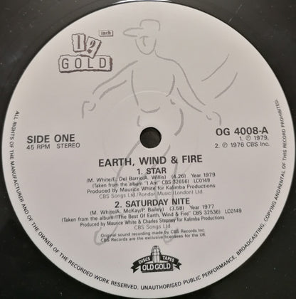 Earth, Wind & Fire : Star / Saturday Nite / After The Love Has Gone / I've Had Enough (12", RE, Bla)