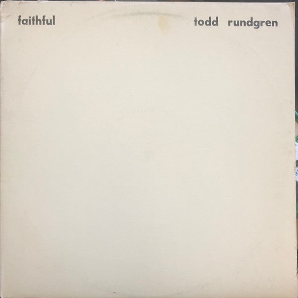 Todd Rundgren : Faithful (LP, Album, Tex)