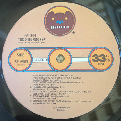 Todd Rundgren : Faithful (LP, Album, Tex)