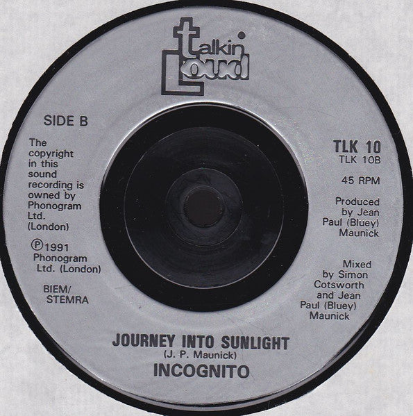 Incognito Featuring Jocelyn Brown : Always There (7", Single, Sil)