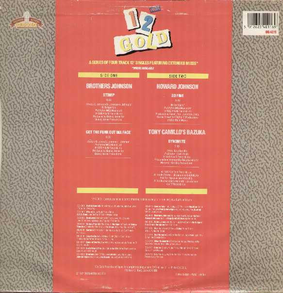 Brothers Johnson / Howard Johnson / Tony Camillo's Bazuka : Stomp / Get The Funk Out Ma Face / So Fine / Dynomite (12")