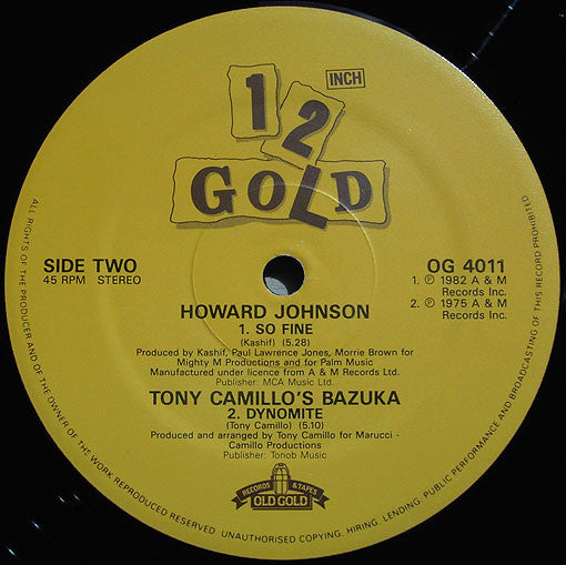Brothers Johnson / Howard Johnson / Tony Camillo's Bazuka : Stomp / Get The Funk Out Ma Face / So Fine / Dynomite (12")