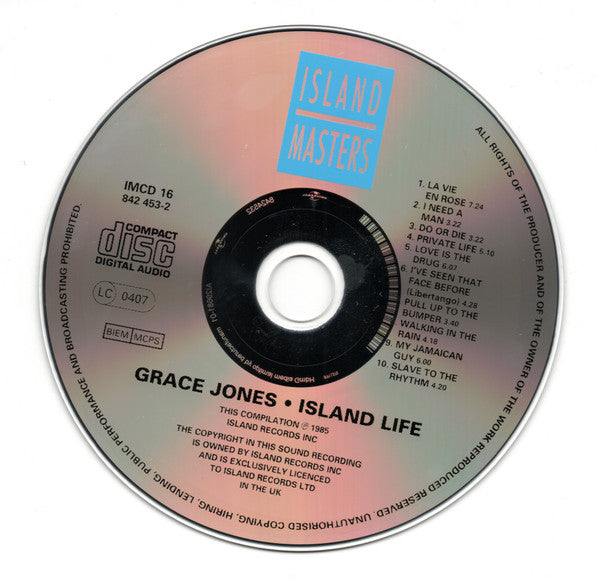 Grace Jones : Island Life (CD, Comp, RE)