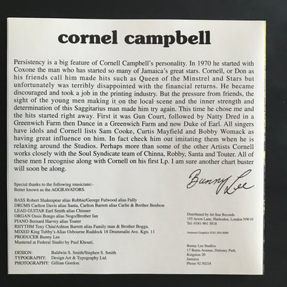 Cornell Campbell : Natty Dread In A Greenwich Farm (CD, Album)