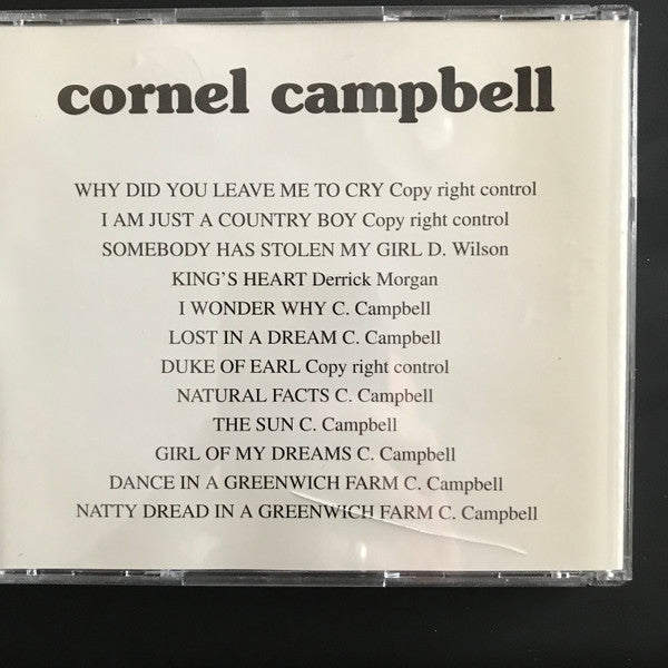 Cornell Campbell : Natty Dread In A Greenwich Farm (CD, Album)