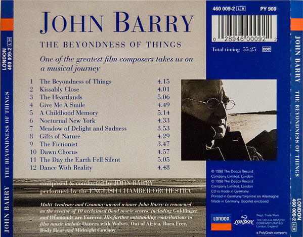 John Barry : The Beyondness Of Things (CD, Album, PMD)