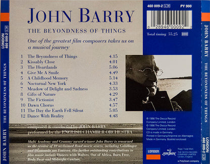 John Barry : The Beyondness Of Things (CD, Album, PMD)