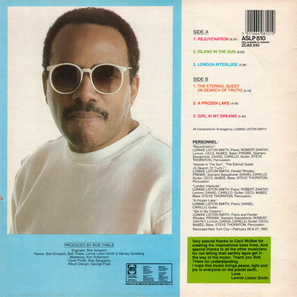 Lonnie Liston Smith : Rejuvenation (LP, Album)
