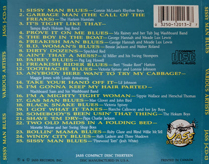 Various : Sissy Man Blues (25 Authentic Straight & Gay Blues & Jazz Vocals) (CD, Comp)