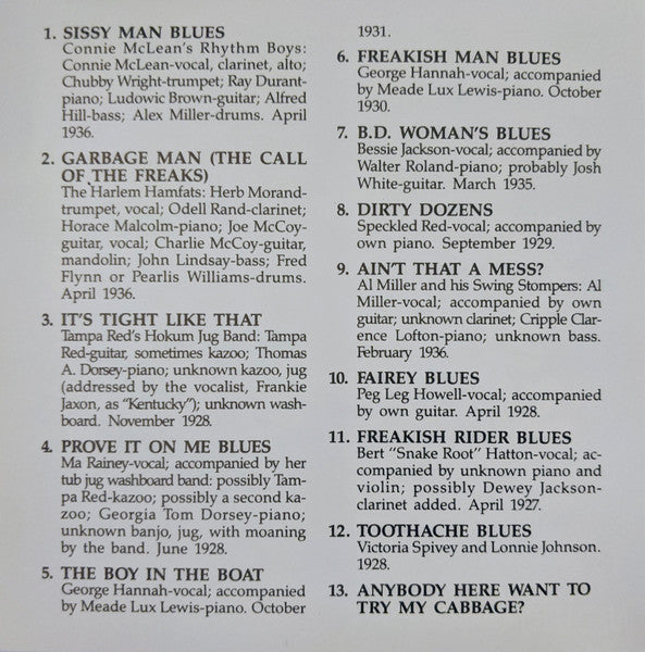 Various : Sissy Man Blues (25 Authentic Straight & Gay Blues & Jazz Vocals) (CD, Comp)
