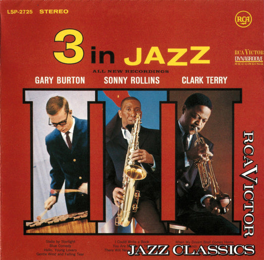 Gary Burton, Sonny Rollins, Clark Terry : 3 In Jazz (CD, RE)