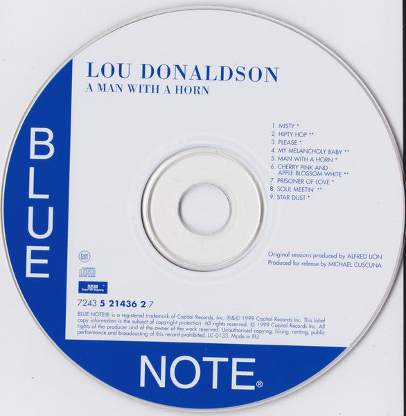 Lou Donaldson : A Man With A Horn (CD, Album, Ltd)