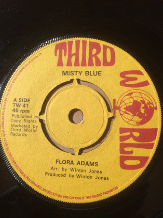 Flora Adams : Misty Blue (7", Pus)