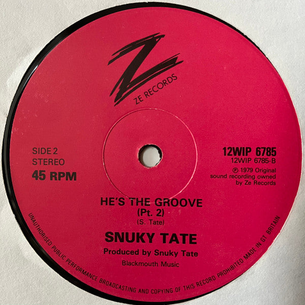 Snuky Tate : He's The Groove (12")