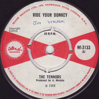 The Tennors : Ride Your Donkey / I've Got To Get You Off My Mind (7", Single)