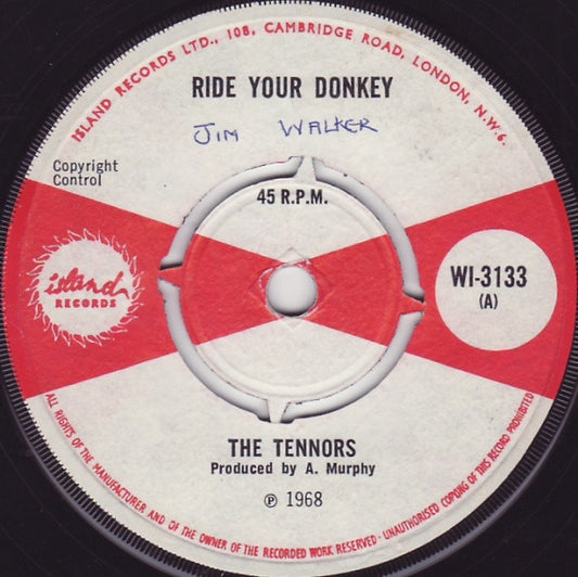 The Tennors : Ride Your Donkey / I've Got To Get You Off My Mind (7", Single)