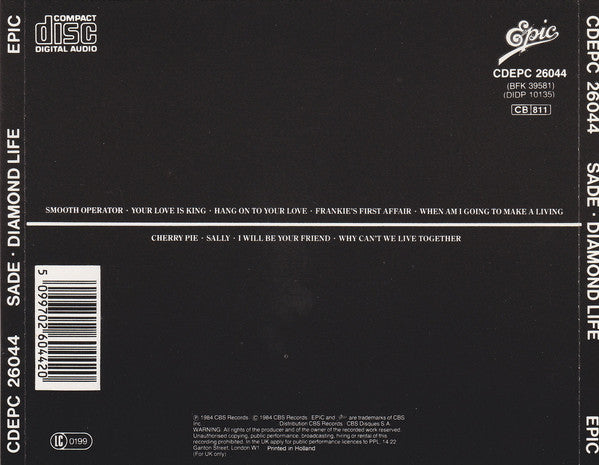 Sade : Diamond Life (CD, Album, RE)
