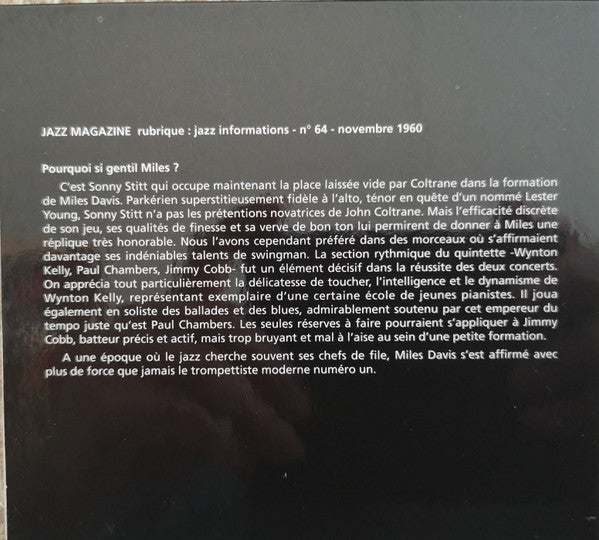 Miles Davis : Olympia 11 Octobre 1960 Part. 2 (CD, Album, RE, Dig)