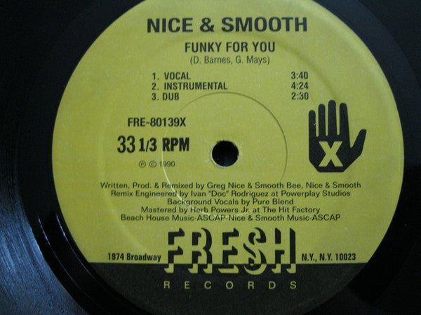 Nice & Smooth : Funky For You (12")