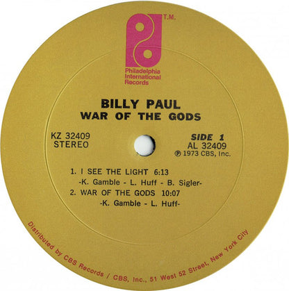 Billy Paul : War Of The Gods (LP, Album, Pit)