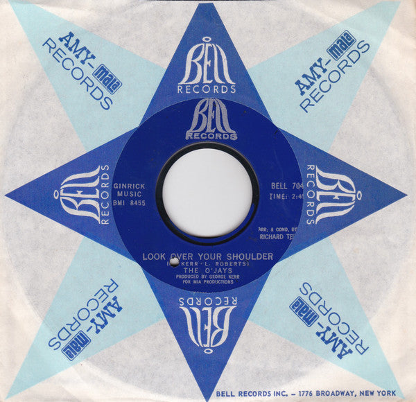 The O'Jays : Look Over Your Shoulder / I'm So Glad I Found You (7", Single, Styrene, Bes)
