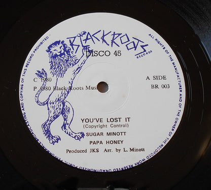 Sugar Minott / Papa Honey : You've Lost It / Loving Dub (12")