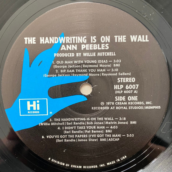 Ann Peebles : The Handwriting Is On The Wall (LP, Album)