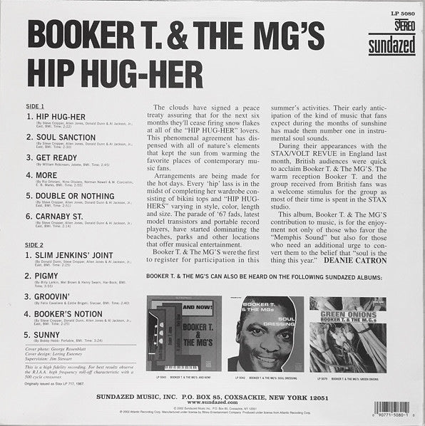 Booker T & The MG's : Hip Hug-Her (LP, Album, RE, RM, 180)
