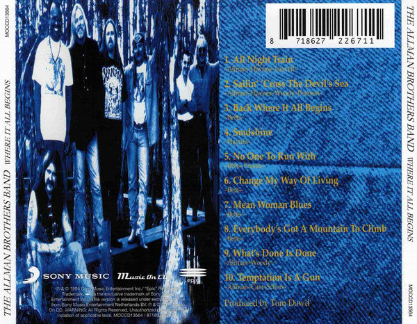 The Allman Brothers Band : Where It All Begins (CD, Album, RE)