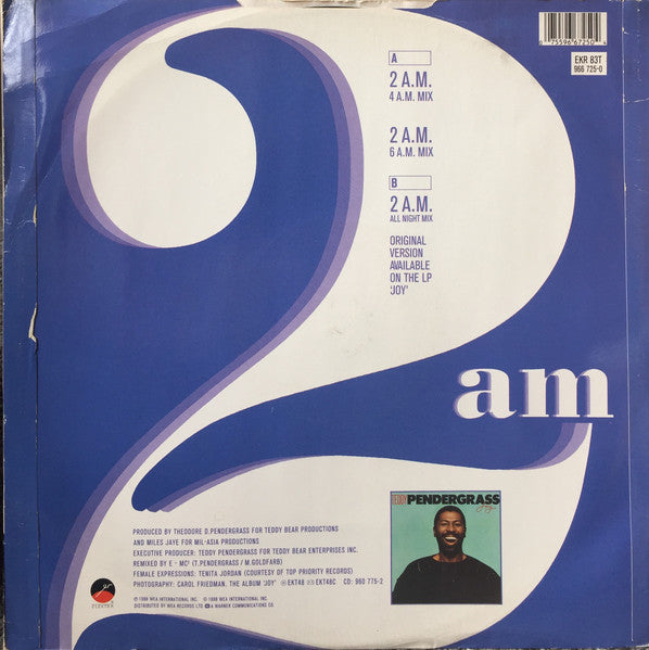 Teddy Pendergrass : 2 A.M. (12")